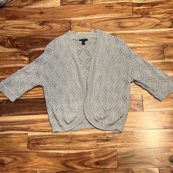 Alfani Gray Shrug Cardigan Sweater - Medium - Picture 3 of 6